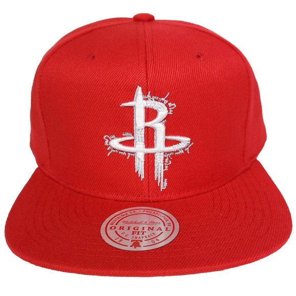 Houston Rockets Mitchell & Ness NBA Snapback Hat 3D Logo Glitch Out Red Cap NWT - Picture 1 of 8